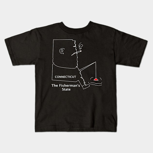 A funny map of Connecticut Kids T-Shirt by percivalrussell